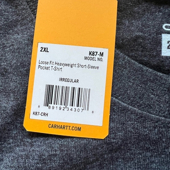 NWT Carhartt Men's 2XL Heavyweight Short Sleeve Pocket Tee‎ (B4)🔥🔥 - Picture 4 of 4
